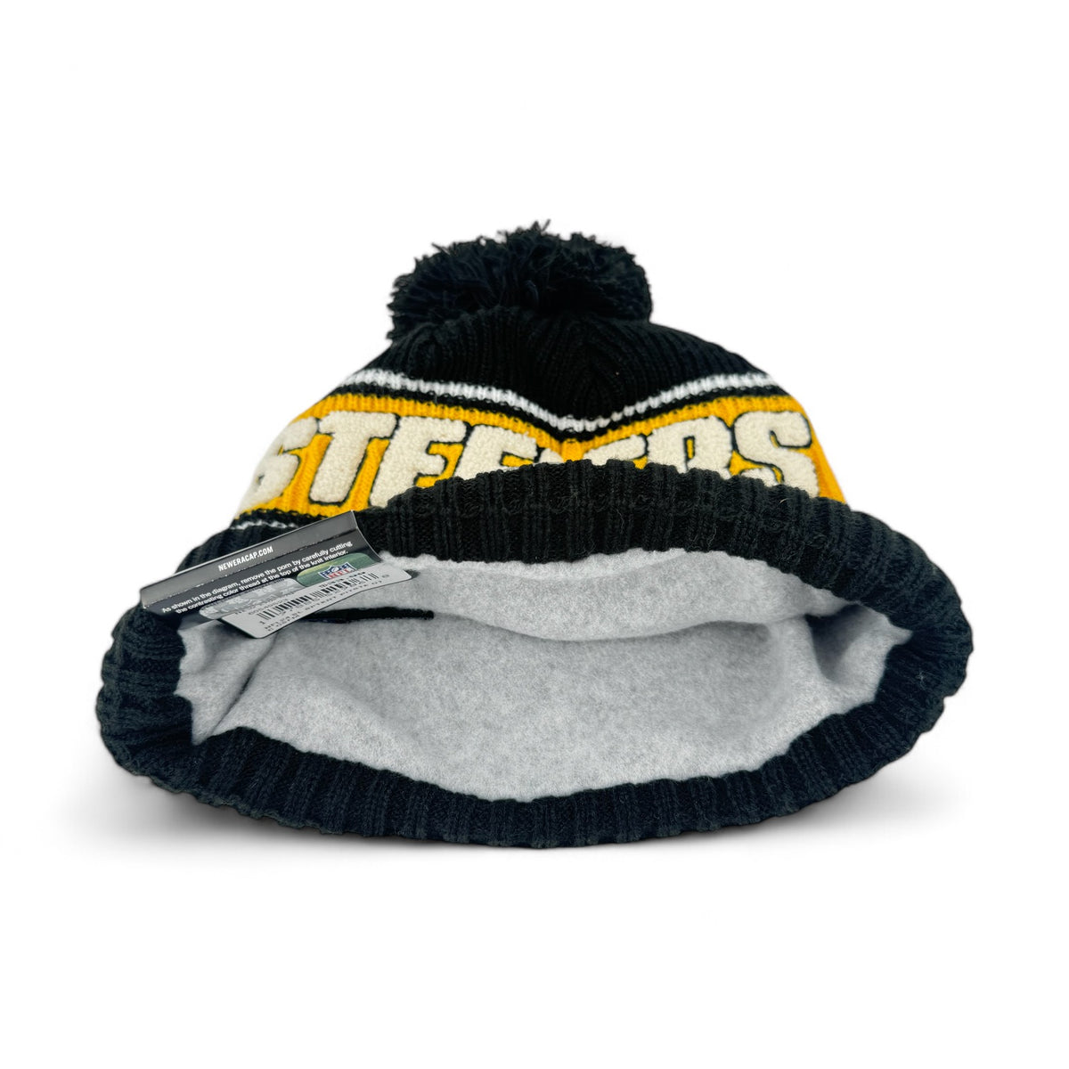 New Era Pittsburgh Steelers Dublin Games Beanie - Schwarz Mit Bommel