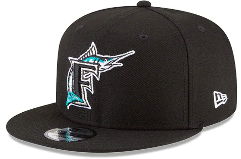 New Era 9FIFTY MLB Florida Marlins Basic Black Snapback Hat 11591055