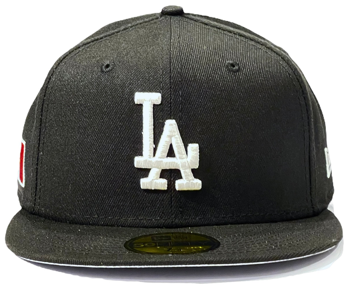 New Era 59Fifty Los Angeles Dodgers Mexico Flag Patch Hat - Black, Whi