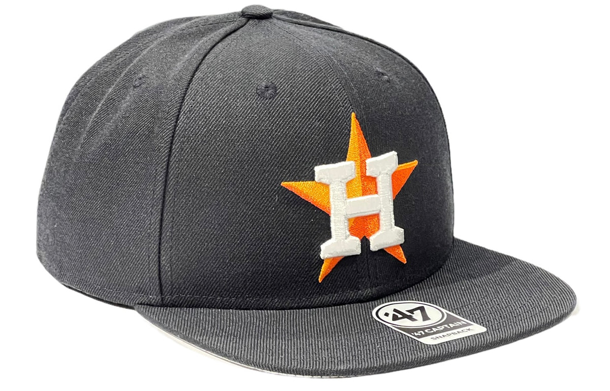 47 Brand Men's Houston Astros '47 Captain No Shot Hat Black White