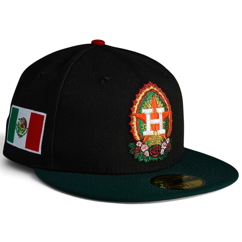 Houston Astros “LA REINA” New Era 59Fifty Fitted Hat - Black / Dark Green