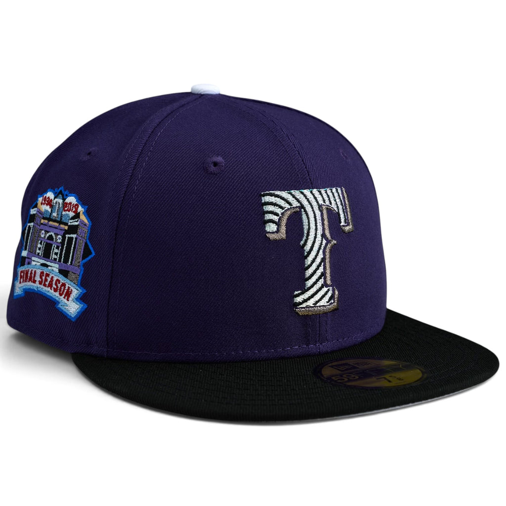 Texas Rangers “ObiTo” New Era 59Fifty Fitted Hat - Purple / Black