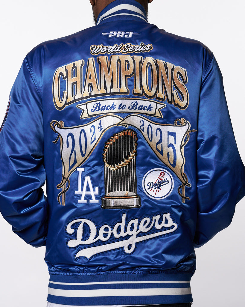 Los Angeles Dodgers World Series 2025 Back-to-Back Champions Pro Standard Lightweight Satin Jacket - Blue