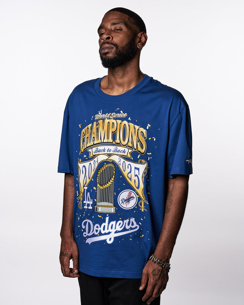 Los Angeles Dodgers 2025 Back-to-Back Champions Pro Standard Classic T-Shirt - Blue