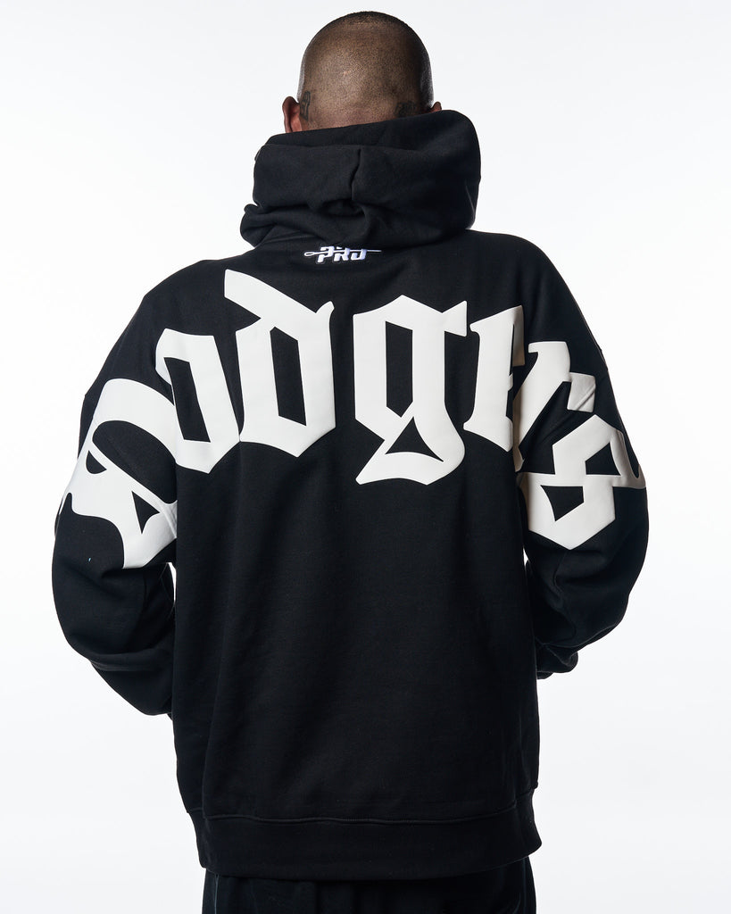 Los Angeles Dodgers ✨ DODGERLAND ✨ Wingspan Drop Shoulder Fleece Pullover Hoodie Sweater - Black