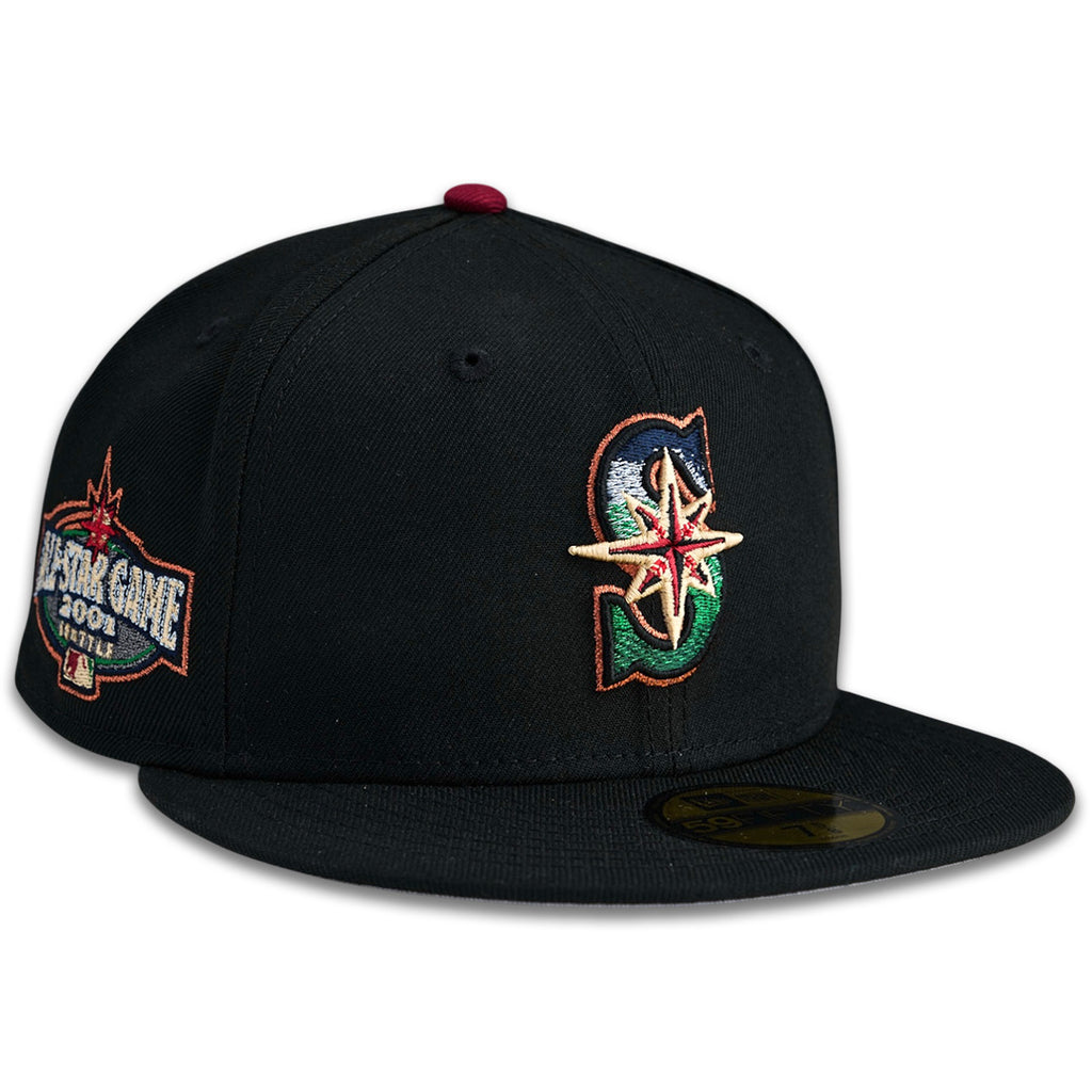 Seattle Mariners 🏔️ THRILL HER PACK 🏔️ New Era 59Fifty Fitted Hat - Black
