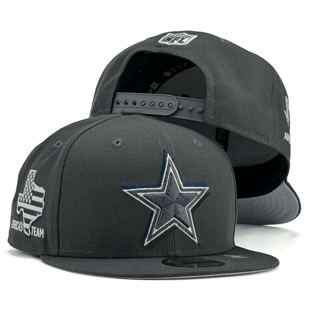 Dallas Cowboys America's Team Side Patch New Era 9Fifty Snapback - Dark Grey