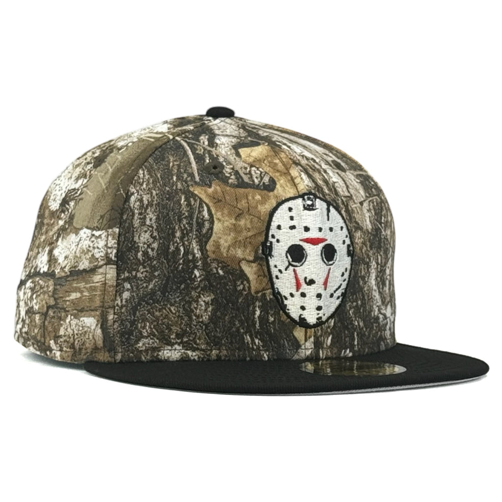 Jason Voorhees Friday the 13th New Era 59Fifty Fitted Hat - Real Tree / Black