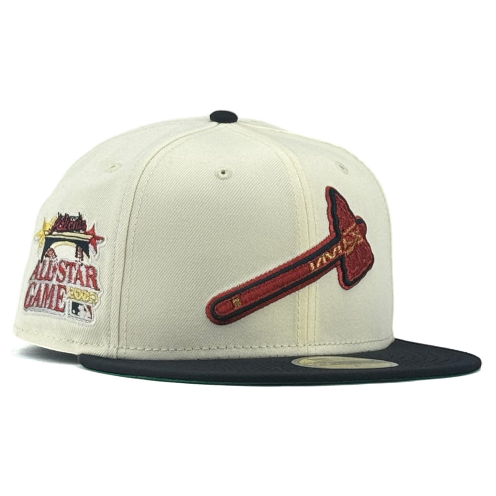 Atlanta Braves "Tomahawk Chop" New Era 59Fifty Fitted Hat - Chrome White / Navy