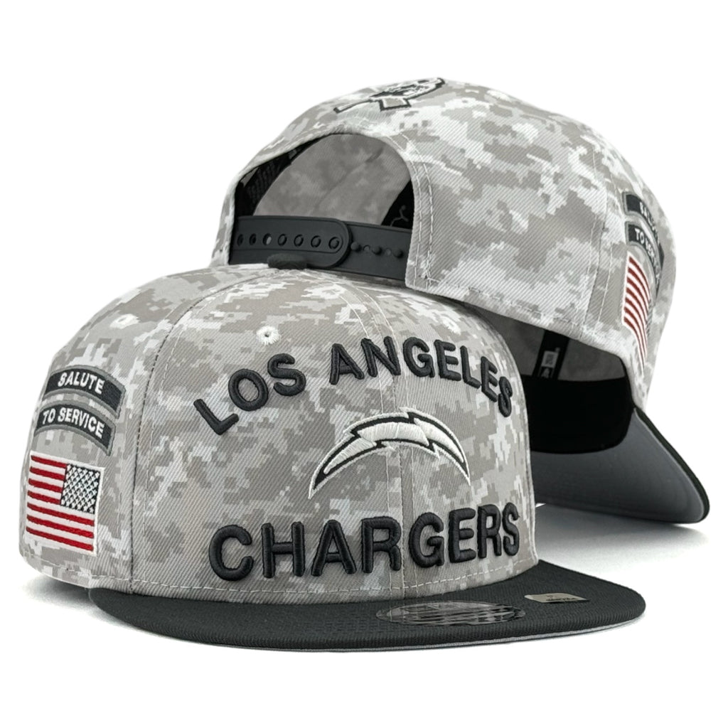 Los Angeles Chargers 2024 Salute to Service New Era 9FIFTY Snapback Hat