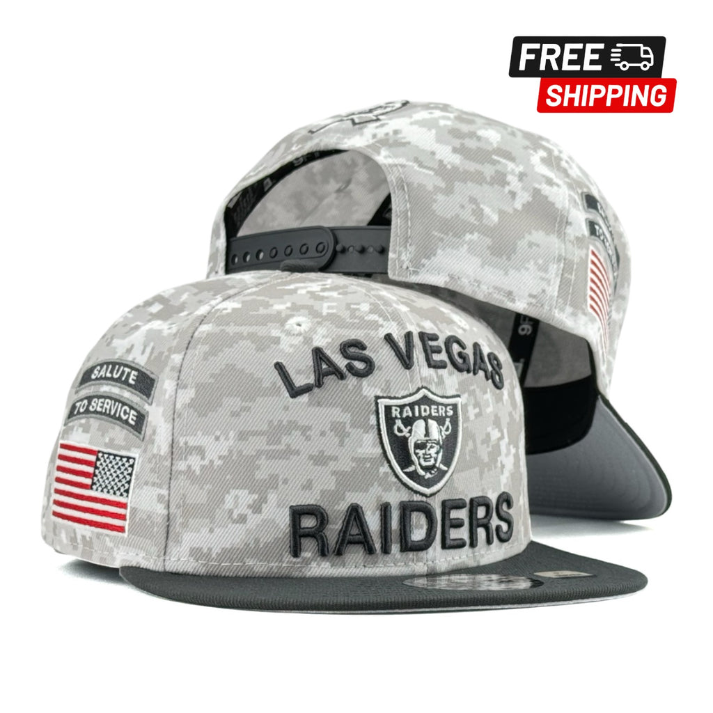 Las Vegas Raiders 2024 Salute to Service New Era 9FIFTY Snapback Hat