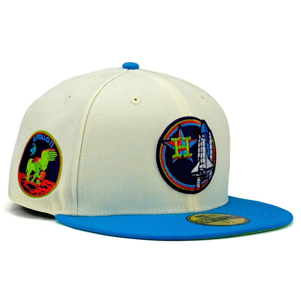 Houston Astros New Era 59Fifty Fitted Hat - Chrome White / Blue Fanatic