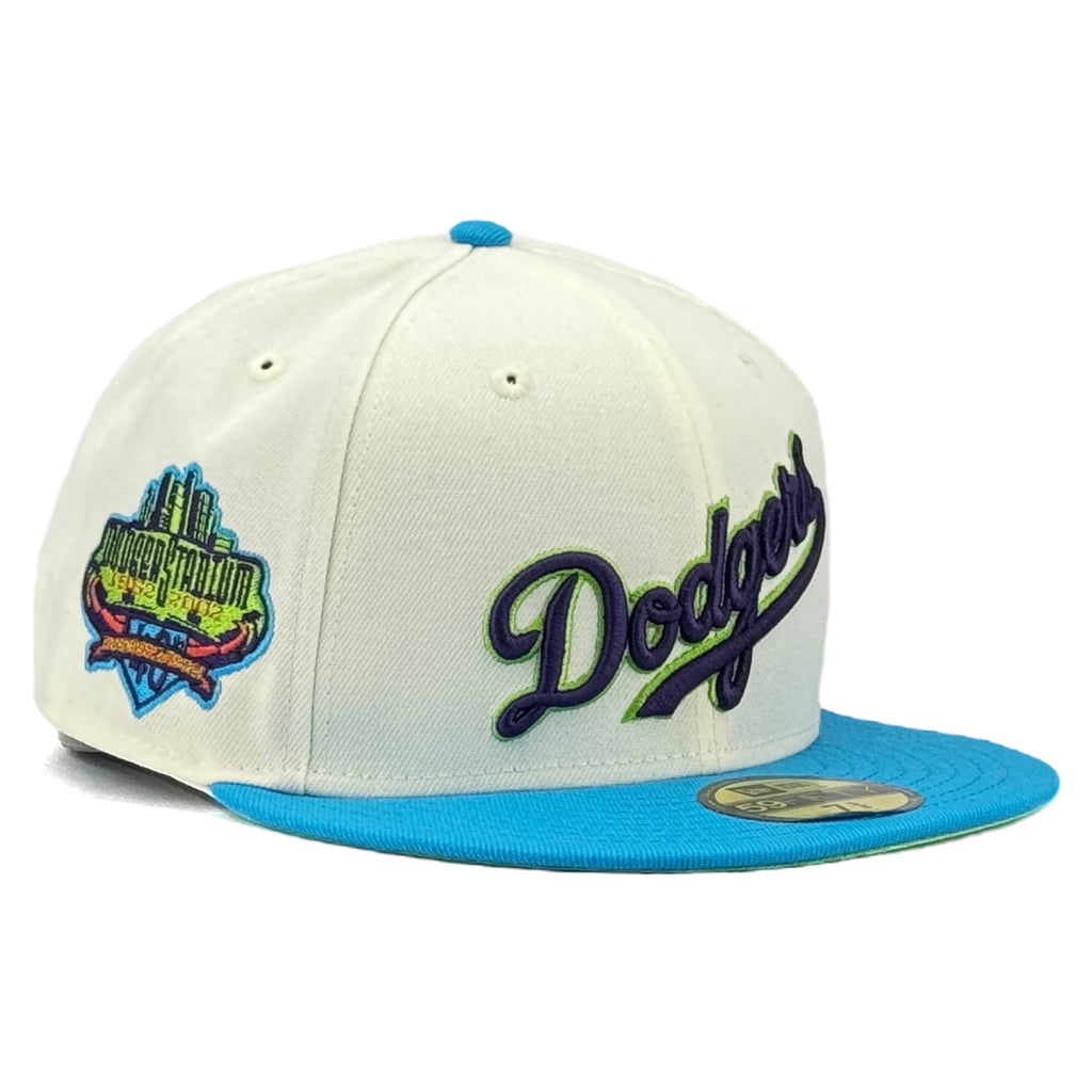 Los Angeles Dodgers New Era 59Fifty Fitted Hat - Chrome White / Blue Fanatic