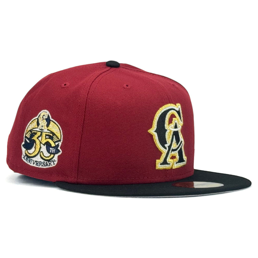 California Angels “K2P” New Era 59Fifty Fitted Hat - Brick Red / Black