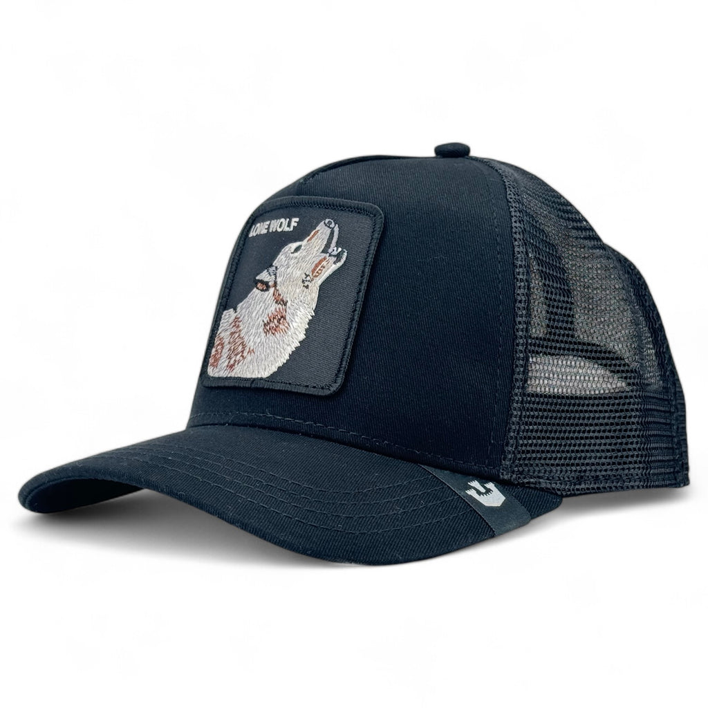 The Lone Wolf Goorin Bros. Trucker A-Frame Snapback - Black