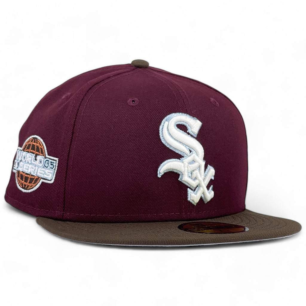 Chicago White Sox "Krownz 2 Prociety" New Era 59Fifty Fitted Hat - Maroon / Walnut