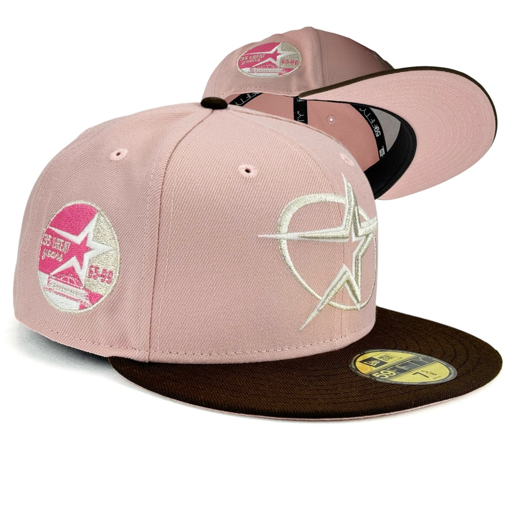 Houston Astros “Oval Star Pinktober” New Era 59Fifty Fitted Hat - Pink / Walnut