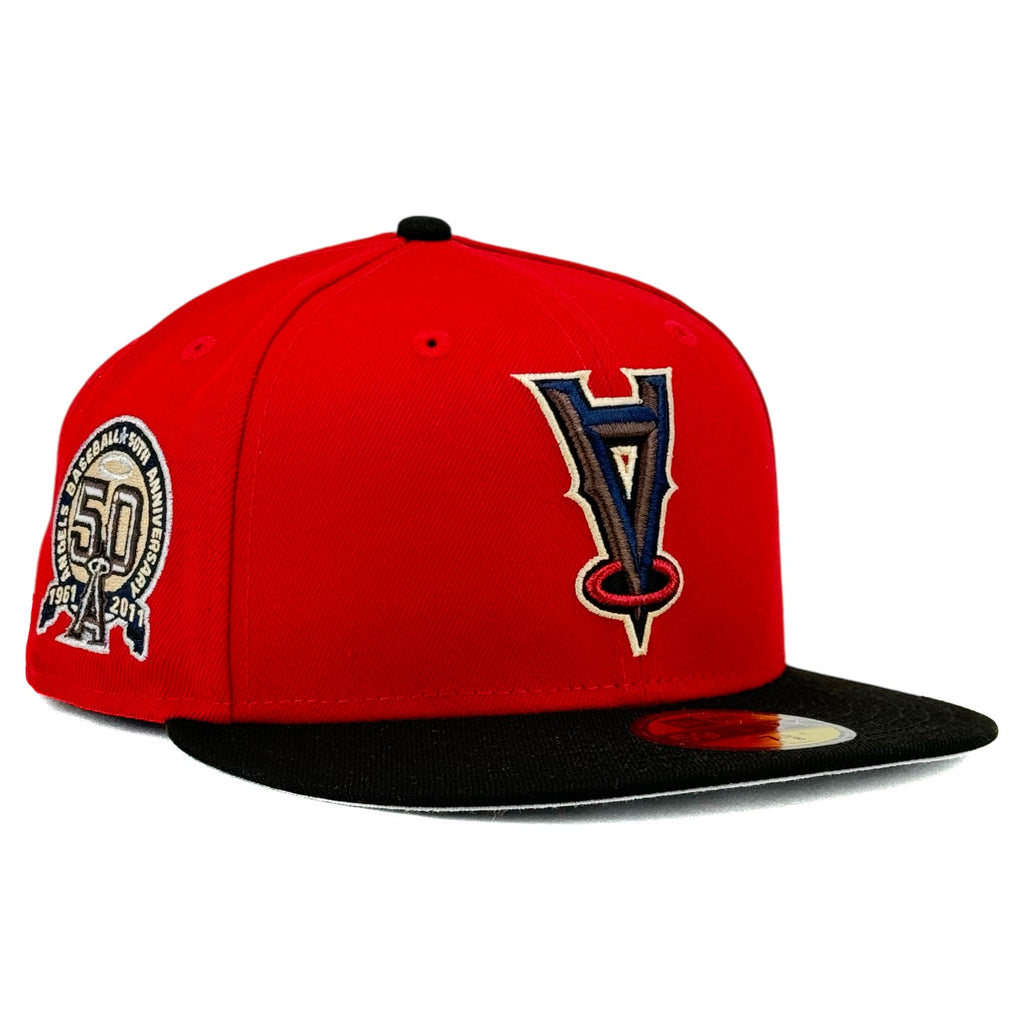 Los Angeles Angels “Raggedy Anngels” New Era 59Fifty Fitted Hat - Red / Black