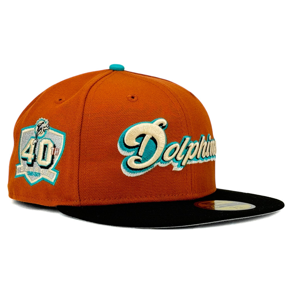 Miami Dolphins “Comeback SZN Phins” New Era 59Fifty Fitted Hat - Burnt Orange / Black