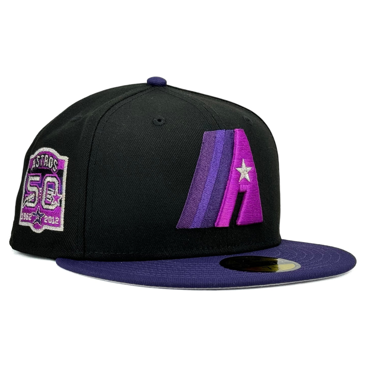 Houston Astros “Protolean” New Era 59Fifty Fitted Hat Black / Purple