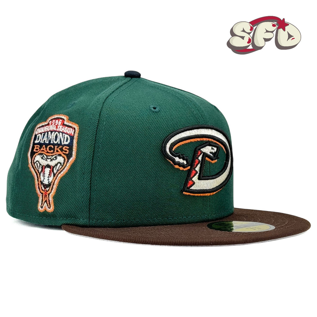 Arizona Diamondbacks "DayBacks" (Dayciety Pack) New Era 59Fifty Fitted Hat - Dark Green / Walnut