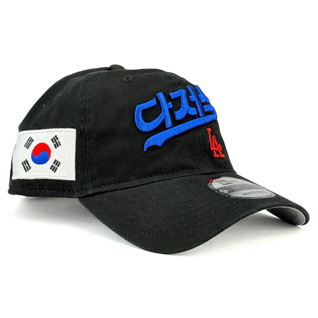 Los Angeles Dodgers "Korean Script" New Era 9Twenty Strapback Hat - Black