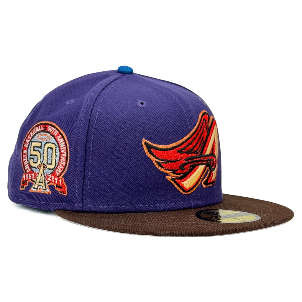 Anaheim Angels “The Lost Tapes: Volume 1” New Era 59Fifty Fitted Hat - Purple / Walnut