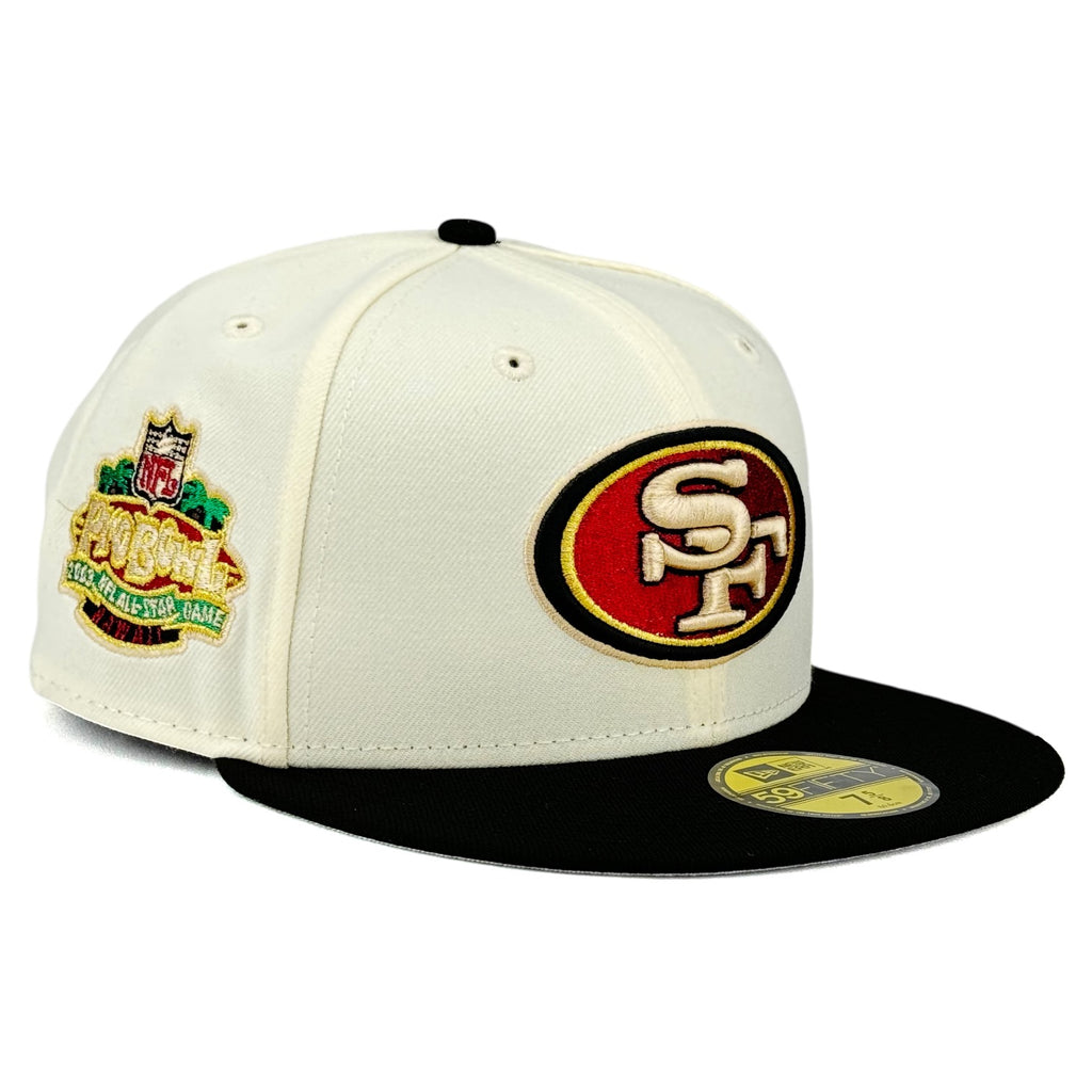 San Francisco 49ers “NFL Pack” New Era 59Fifty Fitted Hat - Chrome White / Black