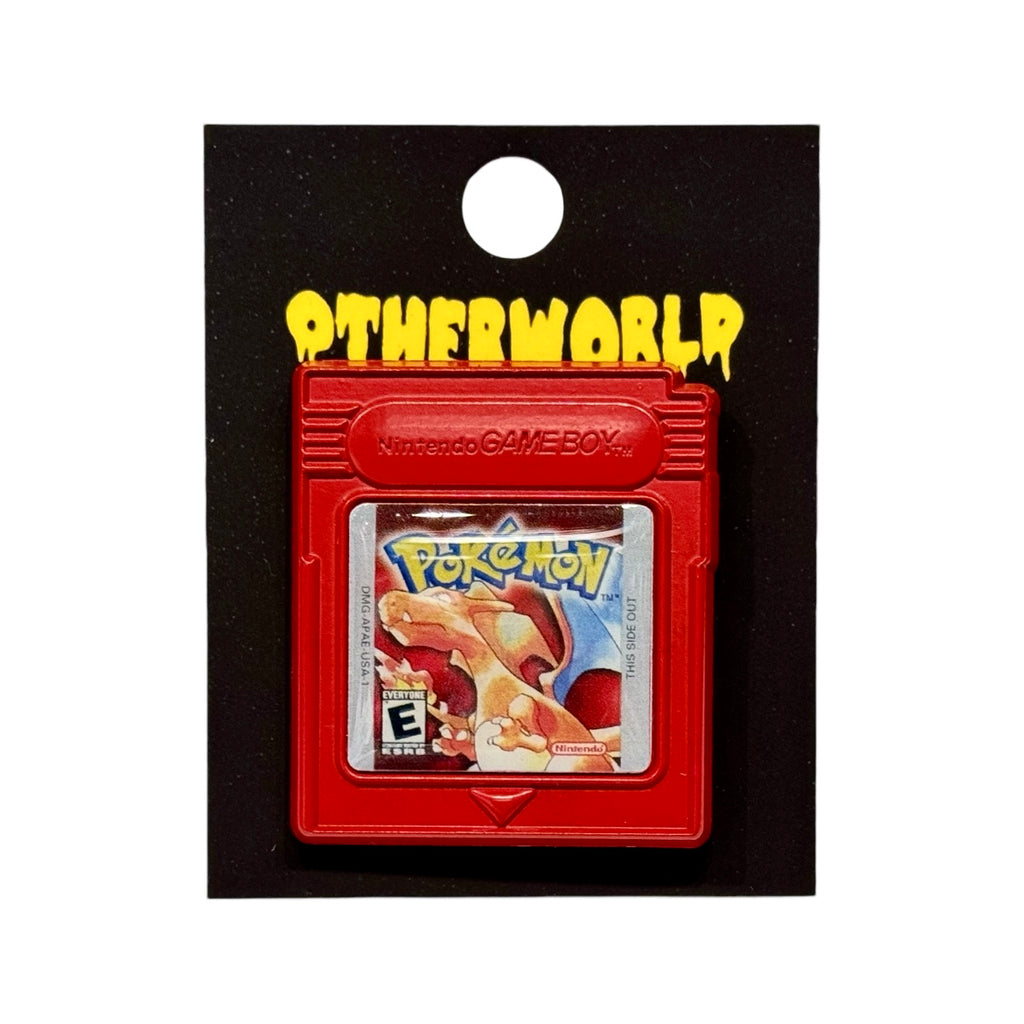 Otherworld Pocket Monsters Card Pin - Red