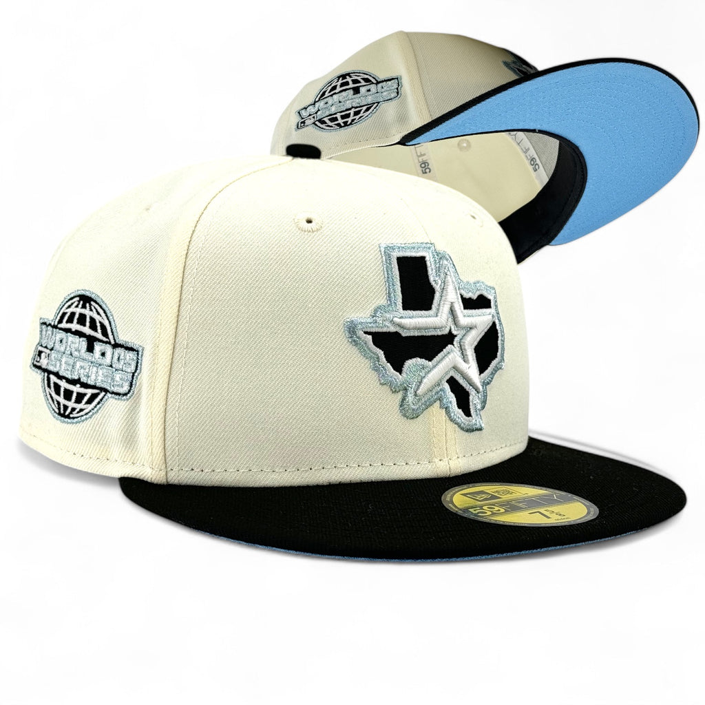 Houston Astros “Legend Blue” New Era 59Fifty Fitted Hat - Chrome White / Black