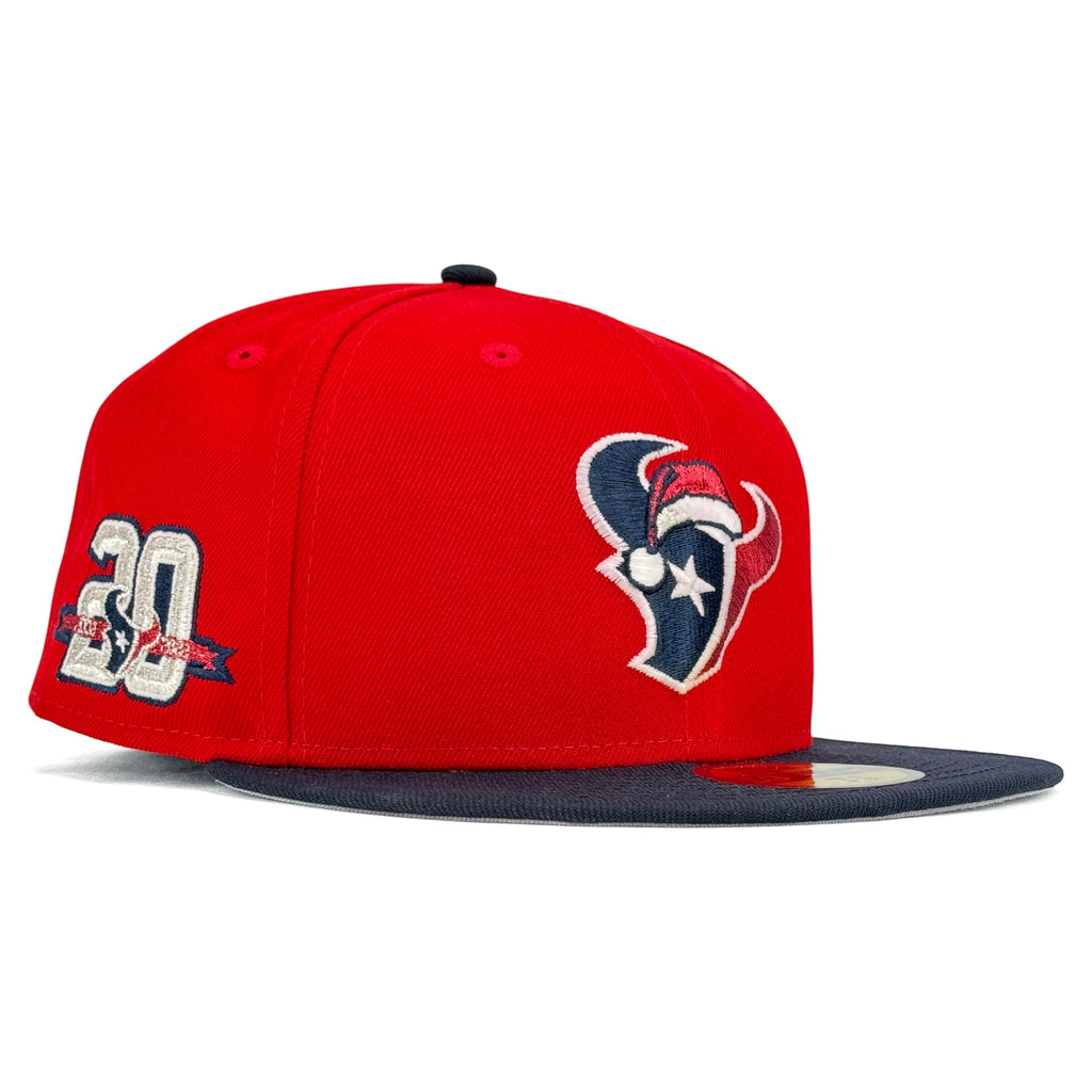 Houston Texans “HTX Holiday Pack: Santa” New Era 59Fifty Fitted Hat - Red / Navy