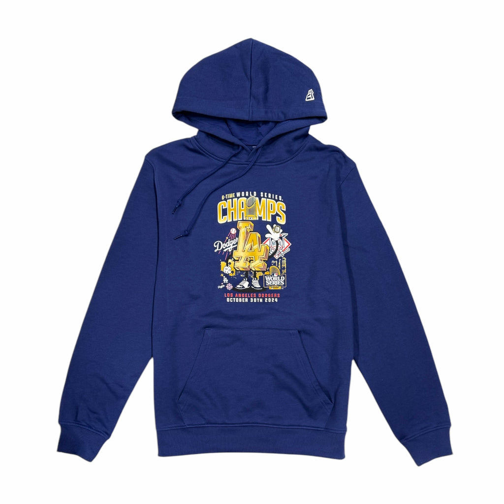 Los Angeles Dodgers 2024 World Series Champions New Era Hoodie Pullover Sweater - Royal