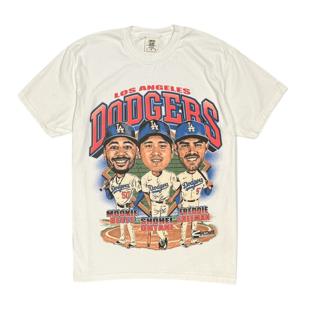 Los Angeles Dodgers 3 Amigos T-Shirt - Off White