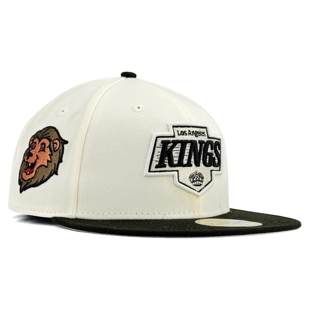 Los Angeles Kings “Bailey Mascot” New Era 59Fifty Fitted Hat - Chrome White / Black