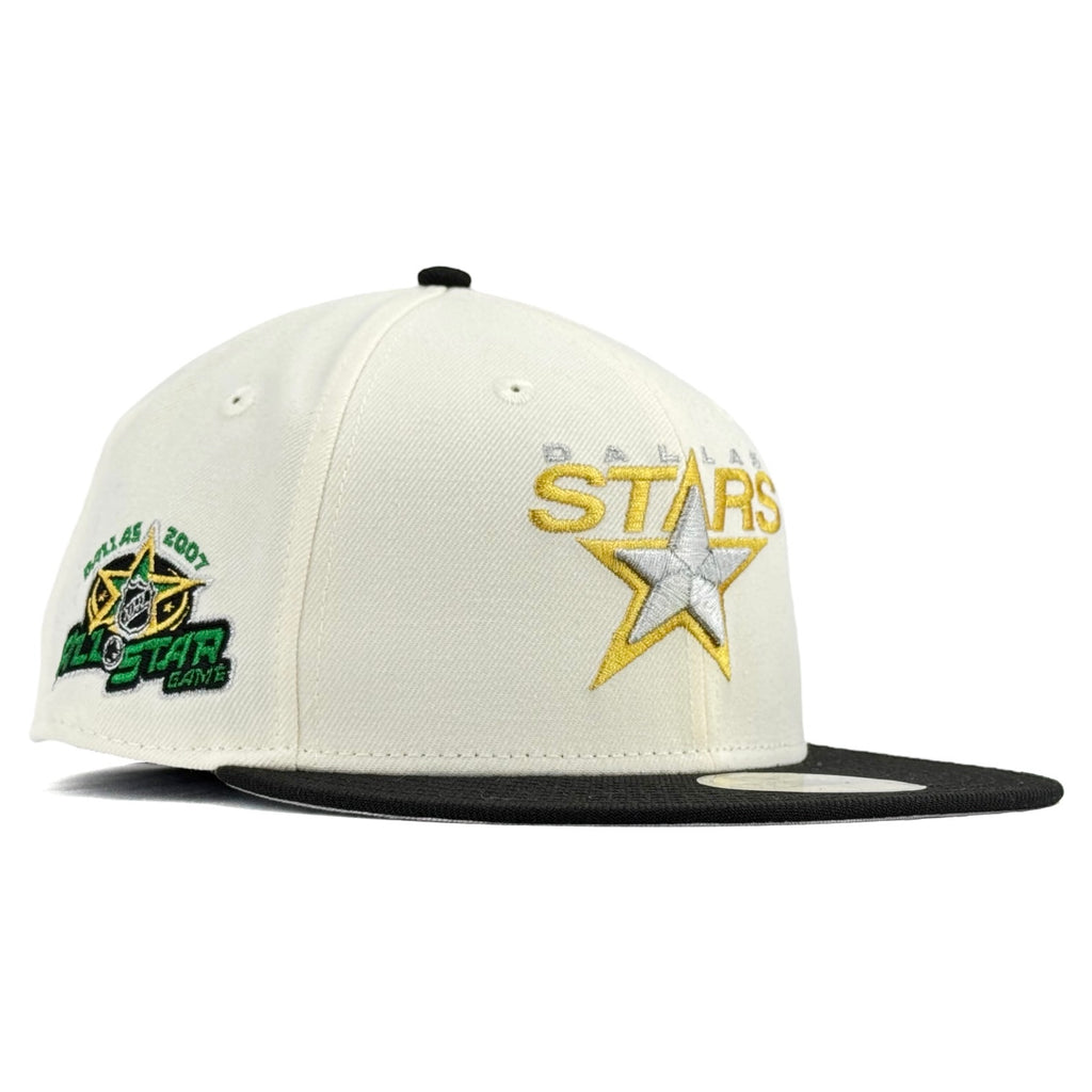 Dallas Stars New Era 59Fifty Fitted Hat - Chrome White / Black