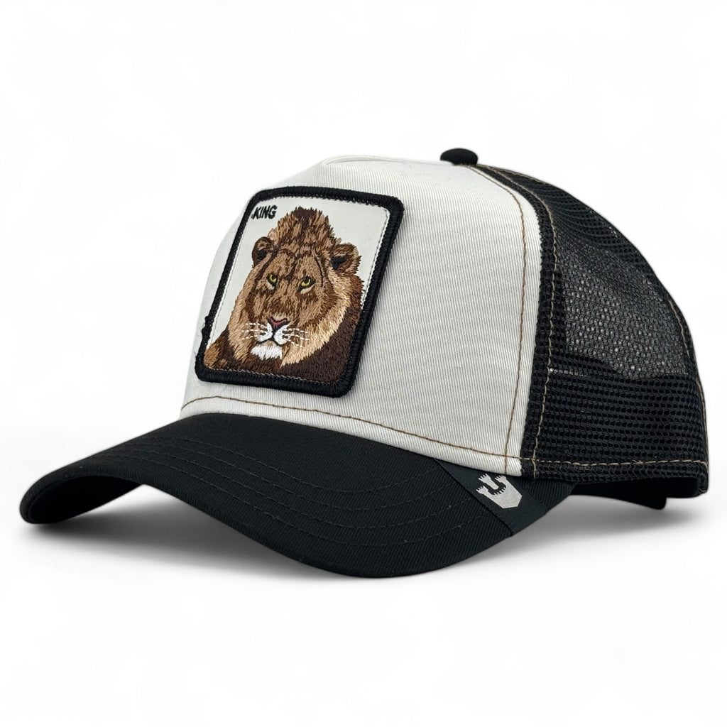 King Lion Goorin Bros. Trucker A-Frame Snapback - White / Black