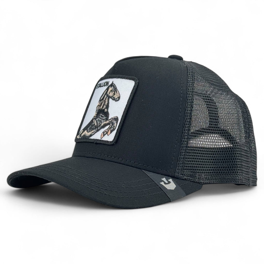 The Stallion Goorin Bros. Trucker A-Frame Snapback - Black