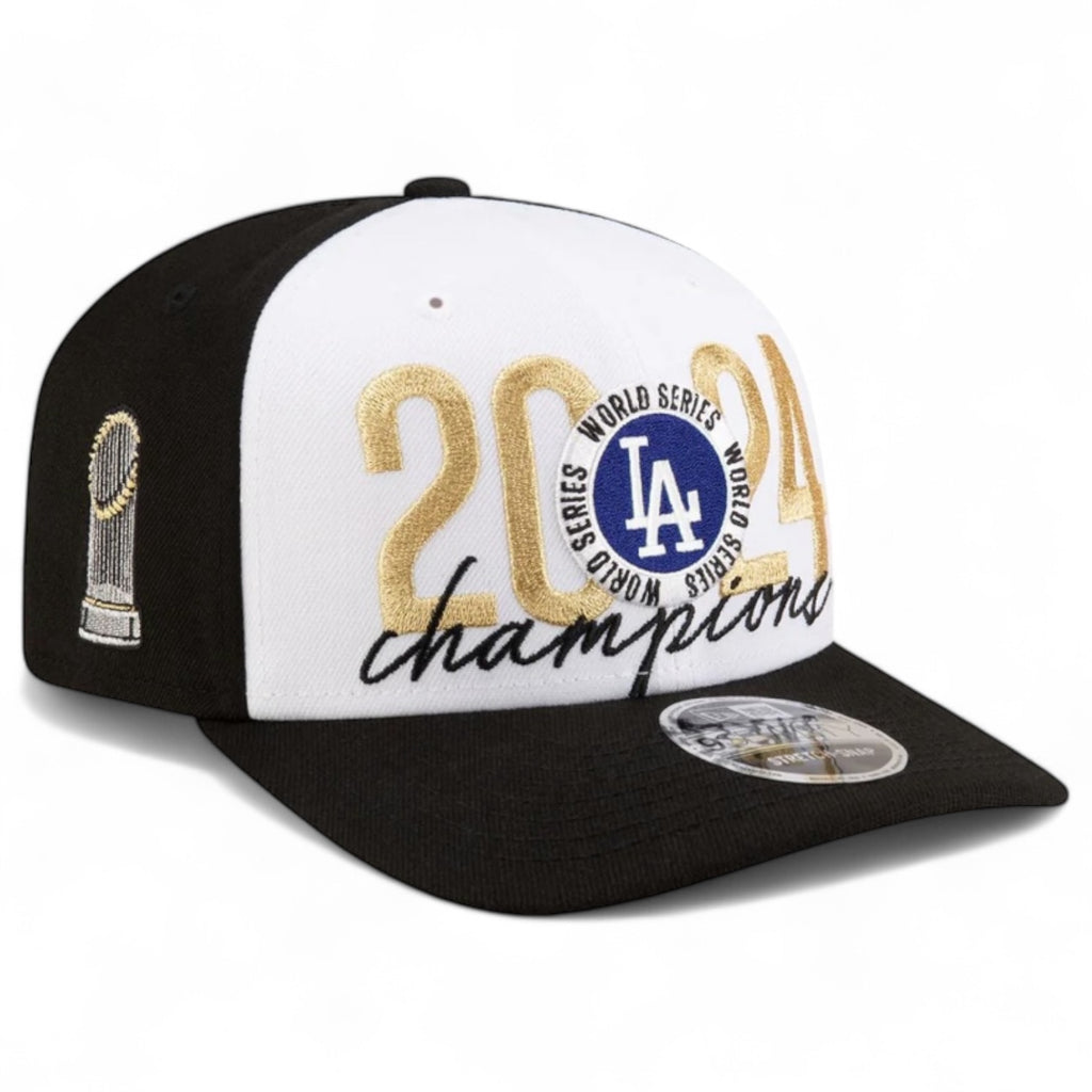 Los Angeles Dodgers New Era 2024 World Series Champions Locker Room 9SEVENTY Stretch-Snap Hat – Black