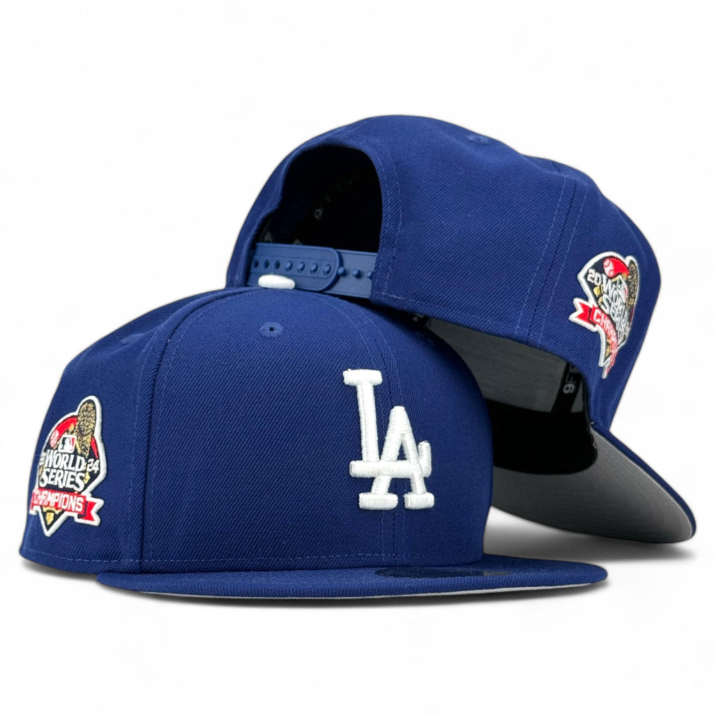 Los Angeles Dodgers New Era 2024 World Series Champions Side Patch 9FIFTY Snapback Hat - Royal