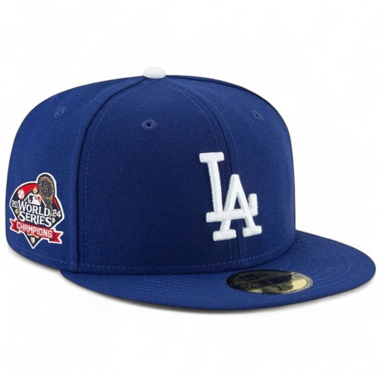 Los Angeles Dodgers 2024 World Series Champion Side Patch Authentic Collection New Era 59Fifty Fitted Hat - Royal