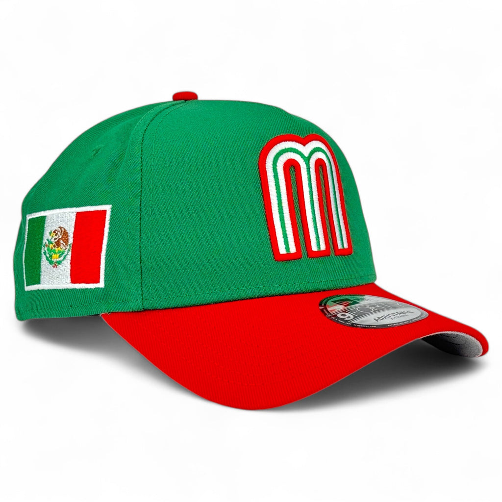 Mexico WBC New Era 9Forty A-Frame Snapback - Kelly Green / Red