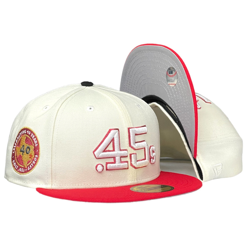 Houston Astros Colt .45s "I'M BACK" PACK New Era 59Fifty Fitted Hat - Chrome White / Red