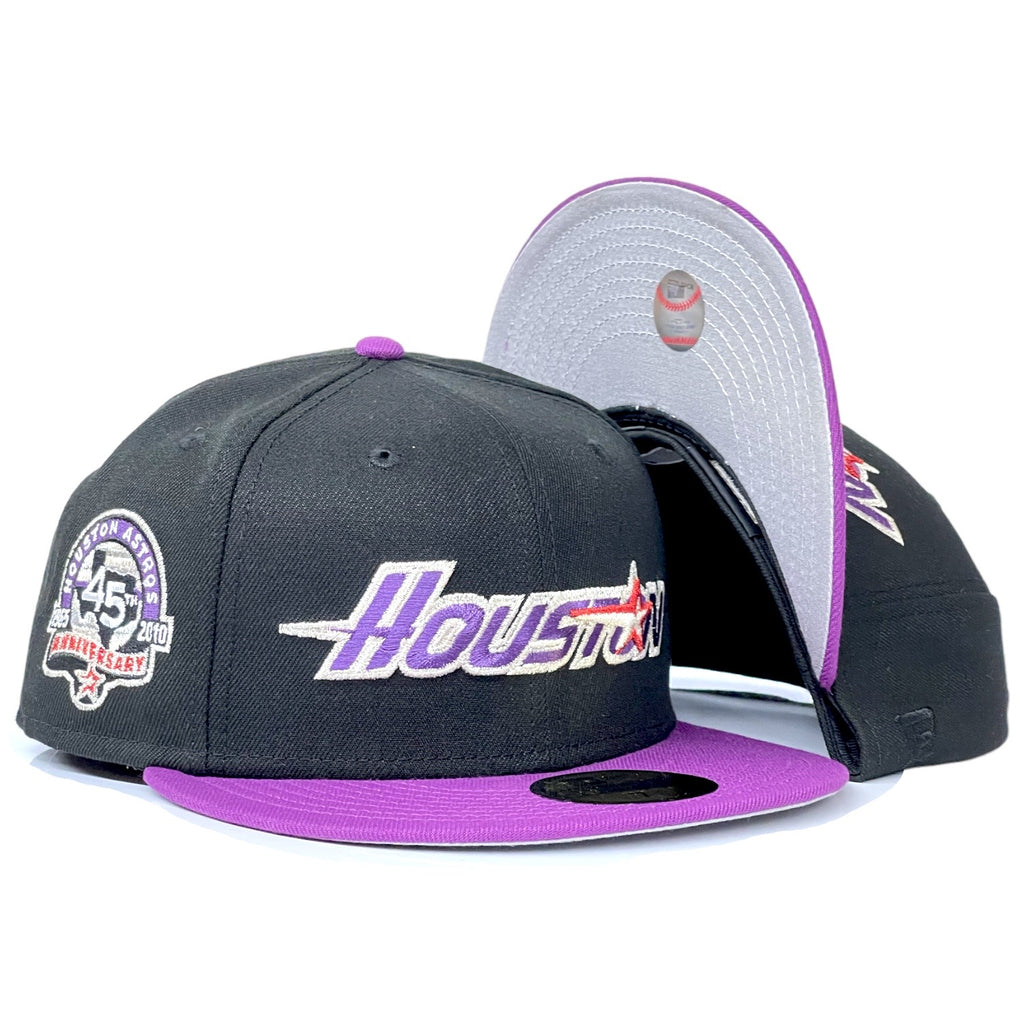Houston Astros 45th Anniversary New Era 59Fifty Fitted Hat - BLACK / SPARKING GRAPE