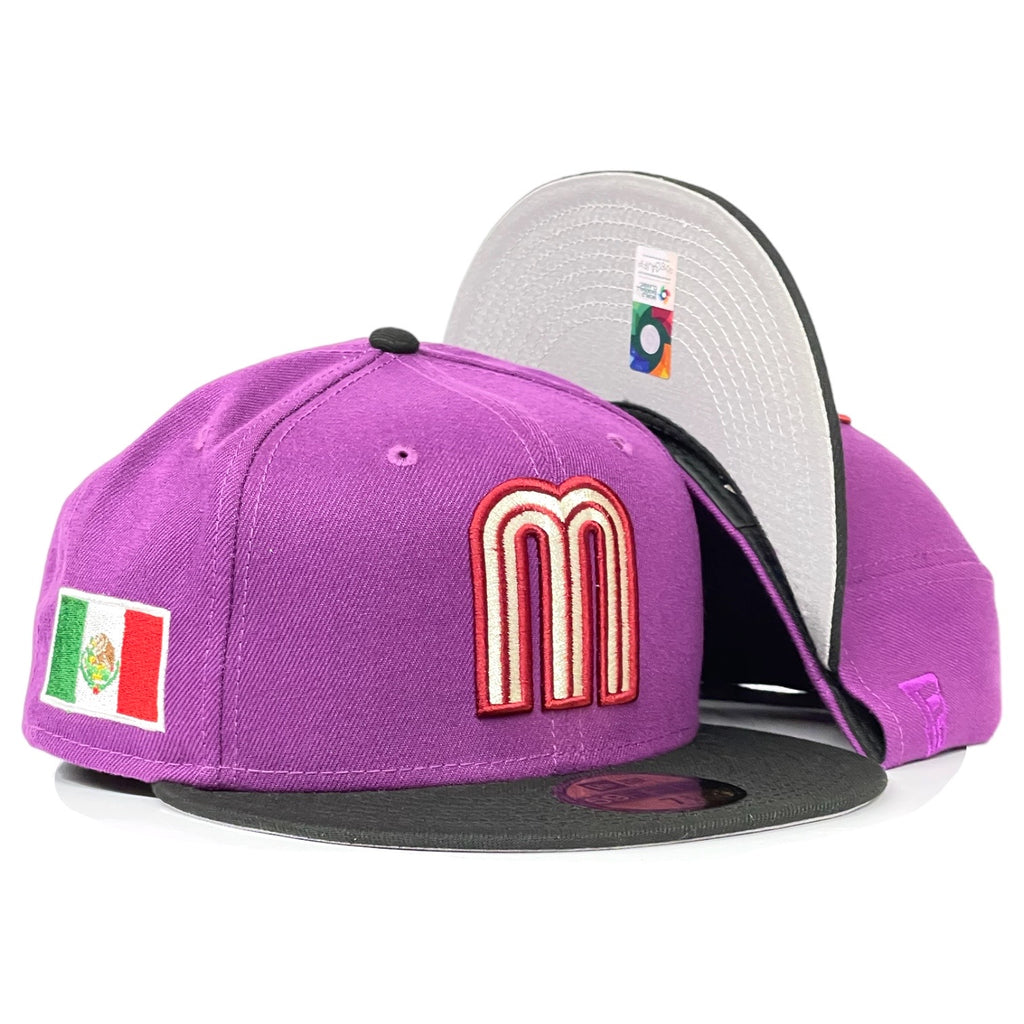 Mexico WBC New Era 59Fifty Fitted Hat - GRAPE / BLACK