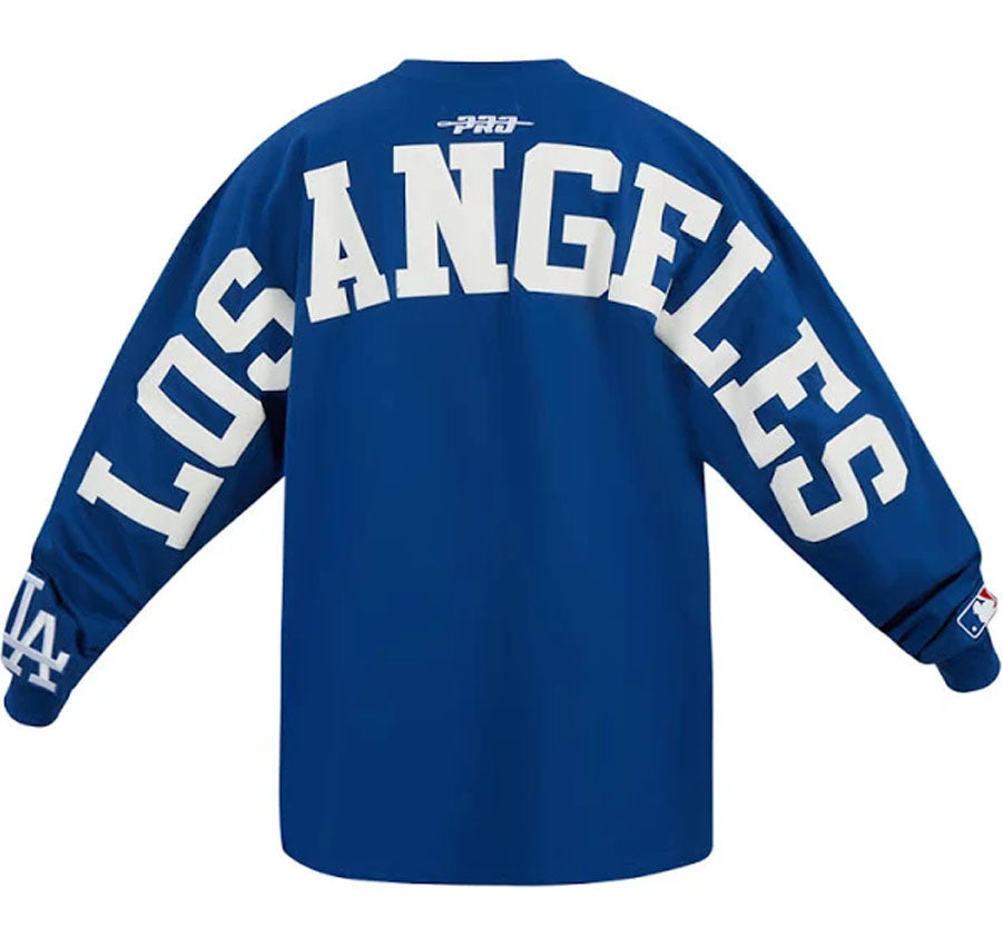 Los Angeles Dodgers Wingspan Drop Shoulder Pro Standard Long Sleeve Tee - Royal