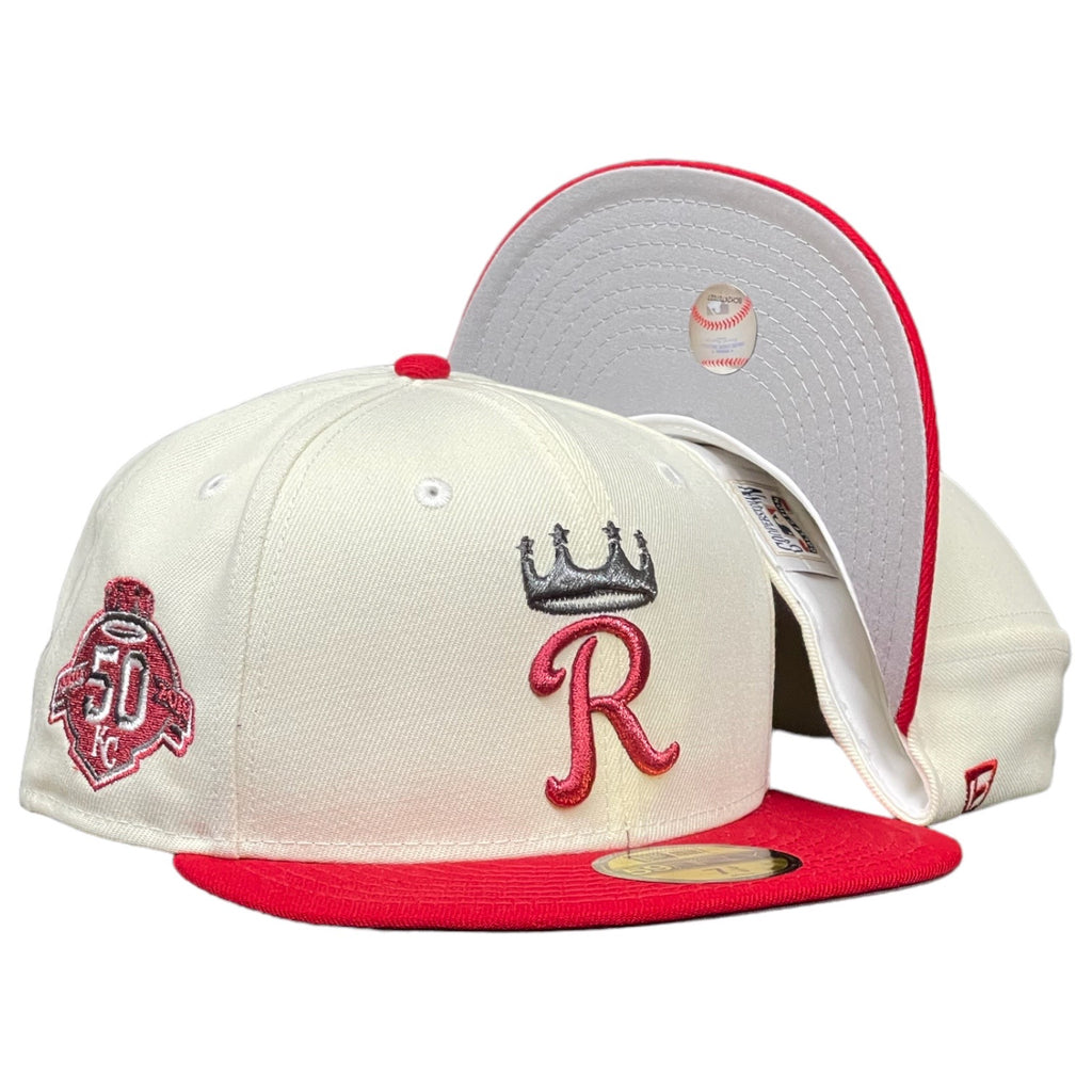 Kansas City Royals "Streetfighter Pack" (Ryu) New Era 59Fifty Fitted - Chrome White/ Red