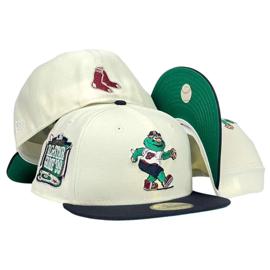 Boston Red Sox Wally 1999 ASG Side Patch New Era 59Fifty Fitted hat - Chrome White/Navy