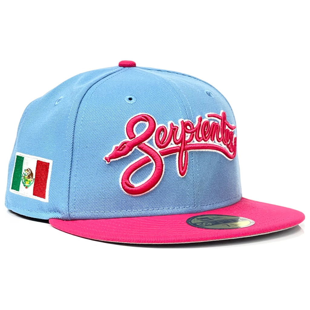 Arizona Diamondbacks Serpientes New Era 59Fifty Fitted Hat - Sky Blue / Bright Rose