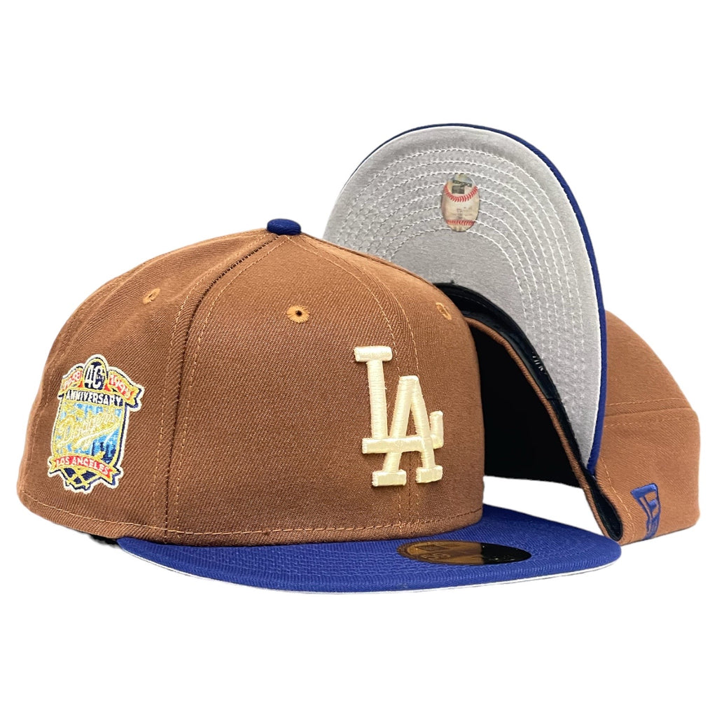Los Angeles Dodgers "Harvest Pack" New Era 59Fifty Fitted Hat - Brown / Royal