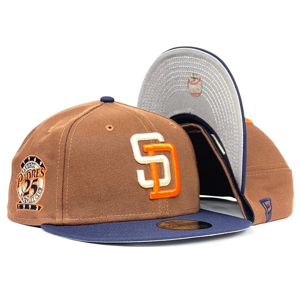 San Diego Padres "Harvest Pack" New Era 59Fifty Fitted Hat - Brown / Navy